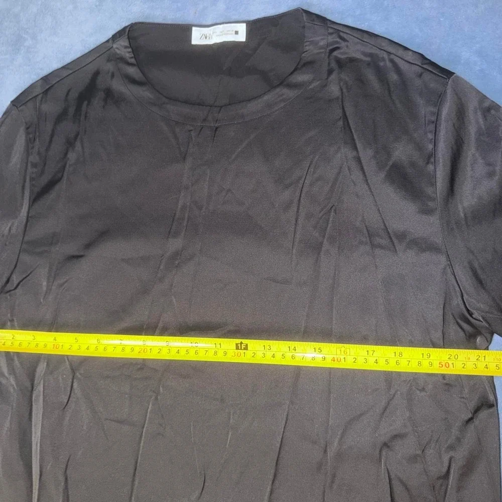 Zara black short-sleeve crewneck
